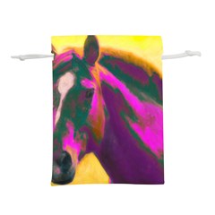 Vibrant Abstract Equine Art Lightweight Drawstring Pouch (s) by ExtraAwesomeSauce