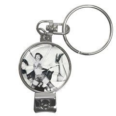 Betty Page Bdsm Nail Clippers Key Chain by CherleyTemples