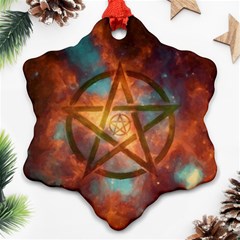 Enchanted Nebula Pentagram Art Ornament (snowflake) by ExtraAwesomeSauce