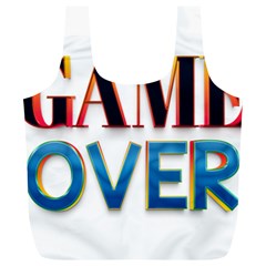 Game Over Text Design  Full Print Recycle Bag (xl) by 7223056