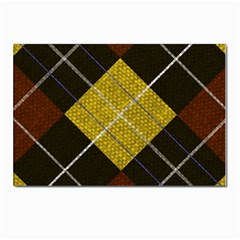 Yellow Plaid Postcards 5  X 7  (pkg Of 10) by ConteMonfrey