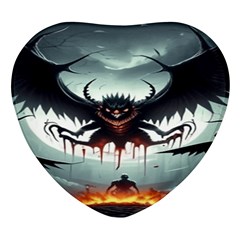 Halloween Goodie Heart Glass Fridge Magnet (4 Pack) by favoritechios