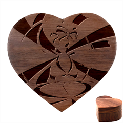 Vanilla Dream Heart Wood Jewelry Box by geonetique