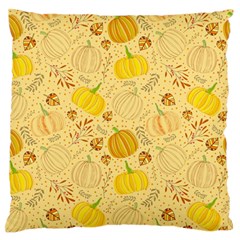 Pumpkins Autumn Fall Harvest Large Premium Plush Fleece Cushion Case (two Sides) by Apenda