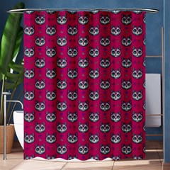 Calavera Cat Art Pattern Shower Curtain 60  X 72  (medium)  by ExtraAwesomeSauce