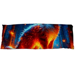 Enchanted Fire Feline One Side Body Pillow Cases by ExtraAwesomeSauce