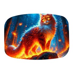 Enchanted Fire Feline Mini Square Pill Box by ExtraAwesomeSauce