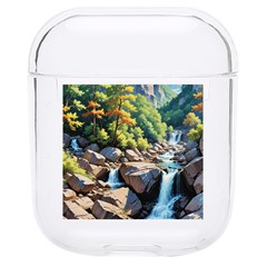 Serene Mountain Waterfall Landscape Hard Pc Airpods 1/2 Case by ExtraAwesomeSauce