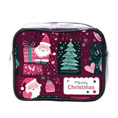 Christmas Santa Claus Mini Toiletries Bag (one Side) by Posterlux