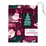 Christmas Santa Claus Drawstring Pouch (4XL) Front