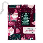 Christmas Santa Claus Drawstring Pouch (4XL) Back