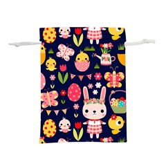 Bunny - Easter Pattern Lightweight Drawstring Pouch (l) by kyorashop23