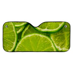 Lime Slices Close Up, Fresh, Fruit, Green Lemon Car Windshield Sunshade by kyorashop23