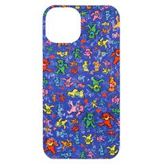 Grateful Dead Dancing Bears Pattern Iphone 14 Black Uv Print Case by Salmanaz77