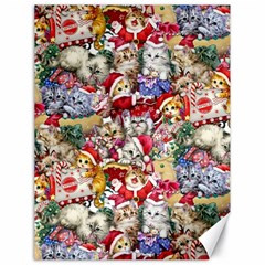 Pattern Kitten Christmas Canvas 18  X 24  by Bedest