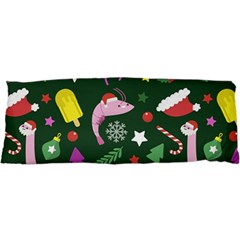 Dinosaur Colorful Funny Christmas Pattern 25 x67  Body Pillow Case Dakimakura (two Sides) by Ket1n9