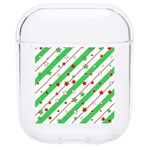 Christmas Paper Stars Pattern Texture Background Colorful Colors Seamless Hard PC AirPods 1/2 Case Front