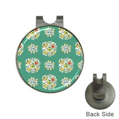 Retro 1960s Flowers Pattern 2 Hat Clips With Golf Markers by violetheavensky