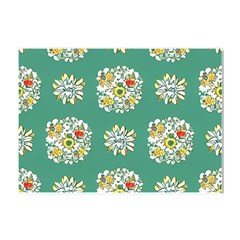 Retro 1960s Flowers Pattern 2 Crystal Sticker (a4) by violetheavensky