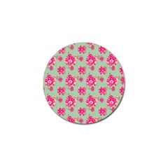 Retro 1880s Flowers Pattern 11 Golf Ball Marker by violetheavensky