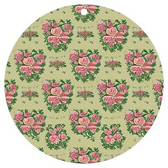 Retro 1880s Flowers Pattern 9 Uv Print Acrylic Ornament Round by violetheavensky