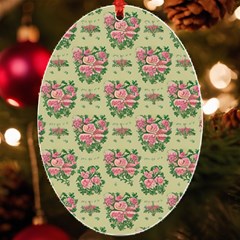 Retro 1880s Flowers Pattern 9 Uv Print Acrylic Ornament Oval by violetheavensky