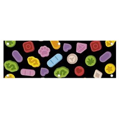 Ecstasy Pills Pattern Banner And Sign 6  X 2  by Valentinaart