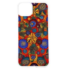 Mid Century Retro Floral 1970s 1960s Pattern 69 Iphone 15 Tpu Uv Print Case by violetheavensky