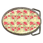 Retro 1880s Flowers Pattern 18 Belt Buckles Front