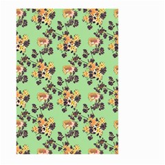 Retro 1880s Flowers Pattern 24 Large Garden Flag (two Sides) by violetheavensky