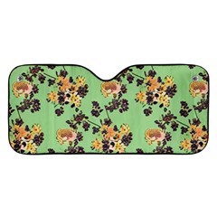 Retro 1880s Flowers Pattern 24 Car Windshield Sunshade by violetheavensky