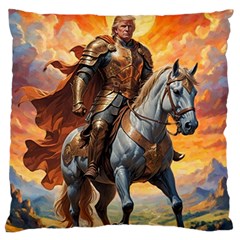 Heroic Trump Warrior In Golden Armor Standard Premium Plush Fleece Cushion Case (two Sides) by AwesomeSauce