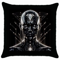 Robotics Robot Technology Future Throw Pillow Case (black) by Maspions