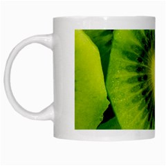 Kiwi Fruits, Close-up, Exotic Fruit White Mug by kyorashop23