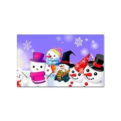 Let s Have Fun With Snowmen Sticker (rectangular) by kyorashop23