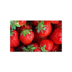 Strawberry, Berries, Fresh, Red Sticker Rectangular (100 Pack) by kyorashop23