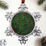 Grass Nature Meadow Metal Large Snowflake Ornament Front