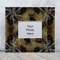 Abstract Ornate Organic Texture Design Print White Wall Photo Frame 5  X 7  by dflcprintsclothing