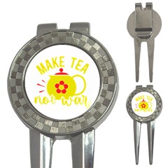 Make Tea Not War  3-in-1 Golf Divots by ConteMonfrey