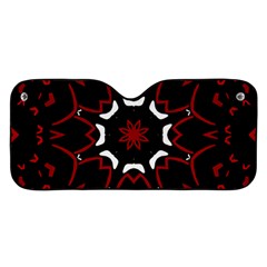 Red Shapes Mandala   Car Windshield Sunshade by ConteMonfrey