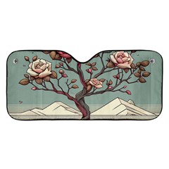 Roses Flowers Bloom Nature Blossom Car Windshield Sunshade by Salmanaz77