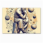 Thinker Sculpture Design Geometric Postcard 4 x 6  (Pkg of 10) Front