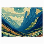 Mountains Nature Forest Landscape Large Glasses Cloth Front