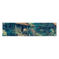 House Garden Building Flowers Banner And Sign 4  X 1  by Salmanaz77