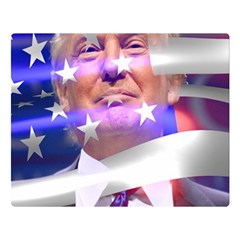 Donald Trump Flag Premium Plush Fleece Blanket (large) by vintagetrump