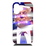 Donald Trump Flag iPhone 16 Black UV Print PC Hardshell Case Front