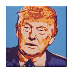 Orange Donald Trump Tile Coaster by vintagetrump