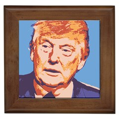 Orange Donald Trump Framed Tile by vintagetrump