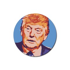 Orange Donald Trump Rubber Round Coaster (4 Pack) by vintagetrump