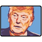 Orange Donald Trump Two Sides Fleece Blanket (Large) 80 x60  Blanket Front